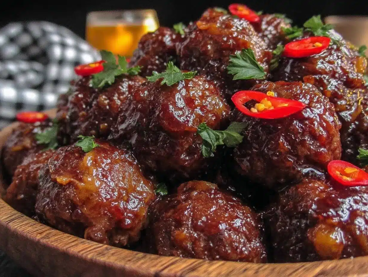 savory bourbon meatballs preparation steps