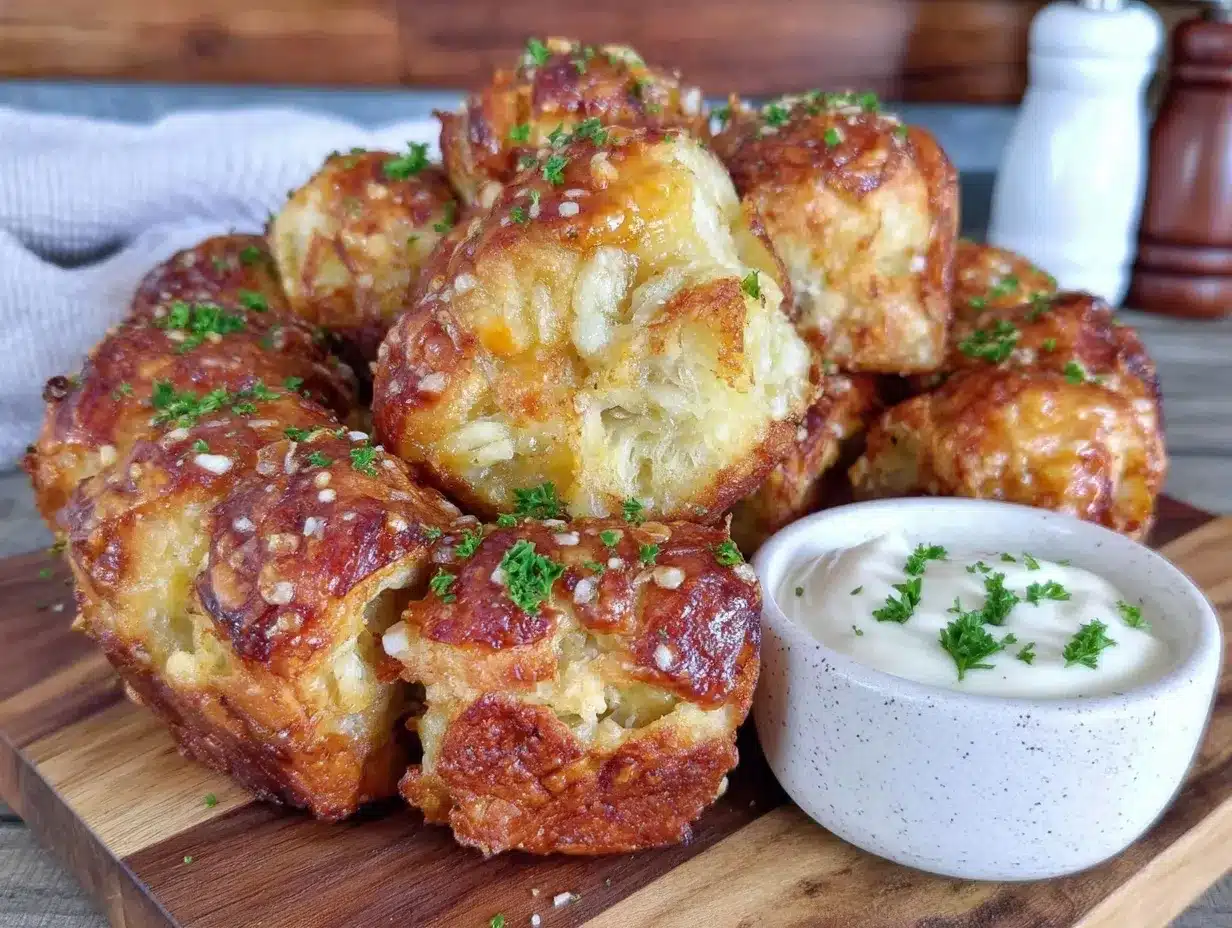 savory garlic parmesan monkey bread preparation steps