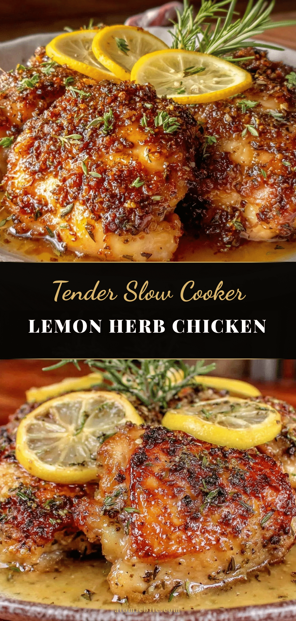 slow cooker lemon herb chicken recipe