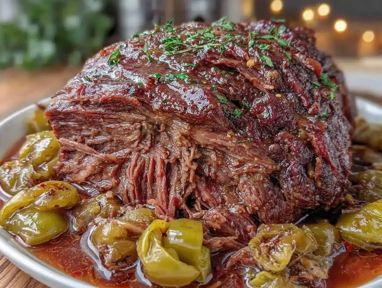 slow cooker mississippi pot roast preparation steps