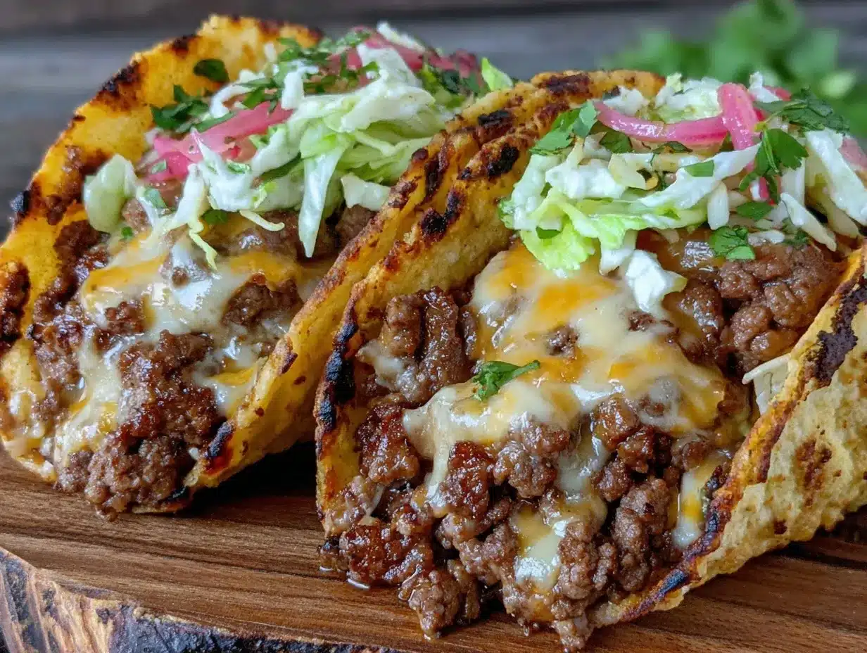 smashed cheeseburger tacos preparation steps