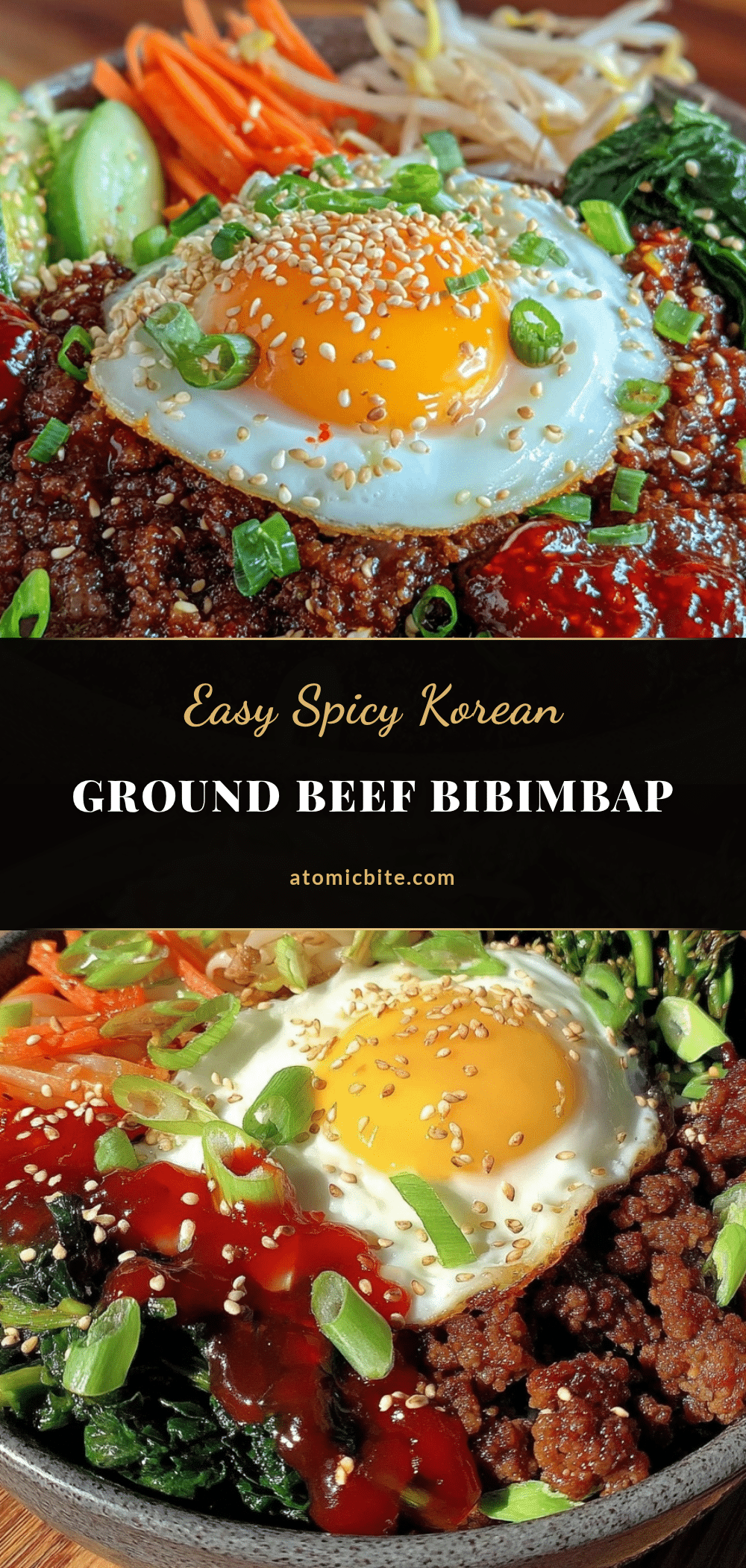 spicy korean ground beef bibimbap bowl recipe