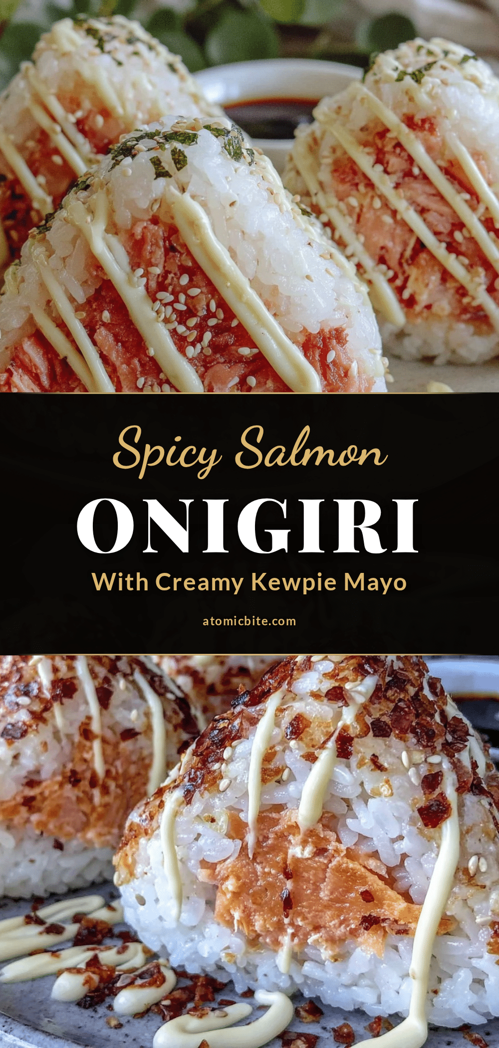 spicy salmon onigiri rice balls recipe