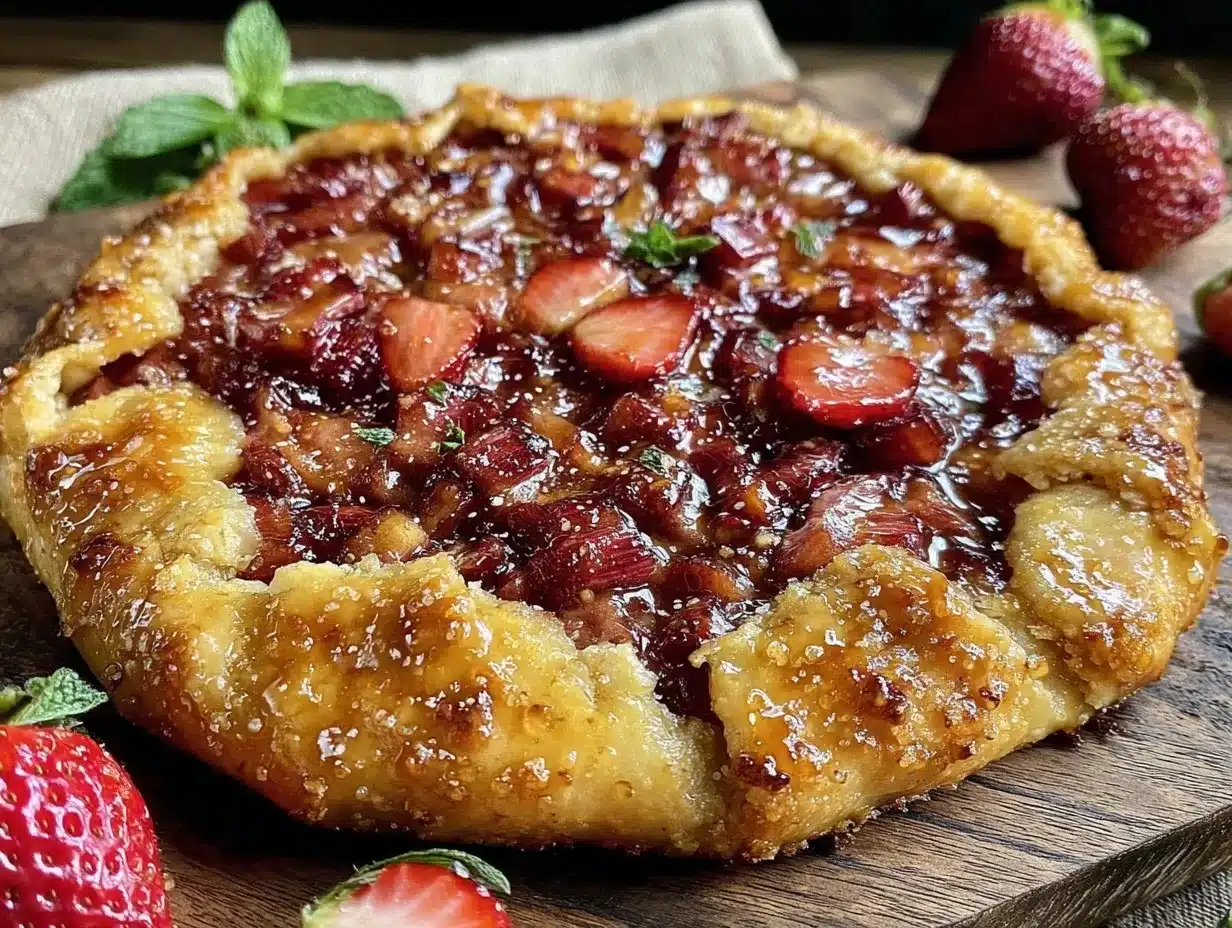 strawberry rhubarb galette preparation steps