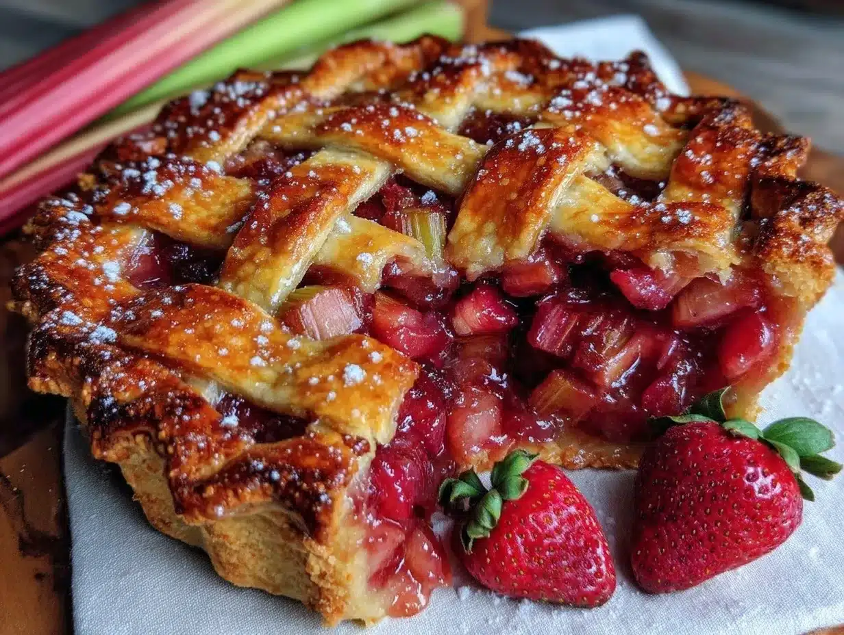 strawberry rhubarb pie preparation steps
