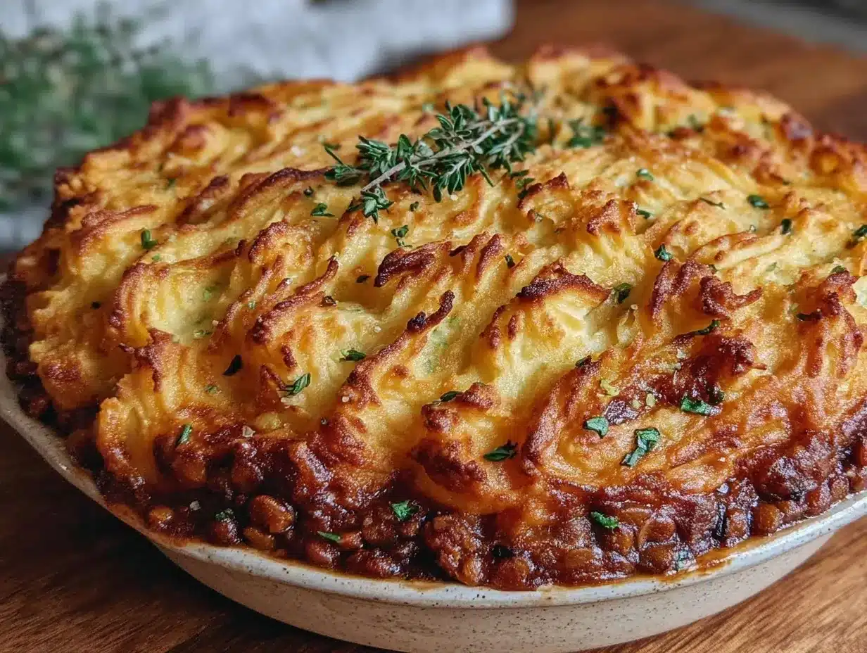 sweet potato lentil shepherd’s pie preparation steps