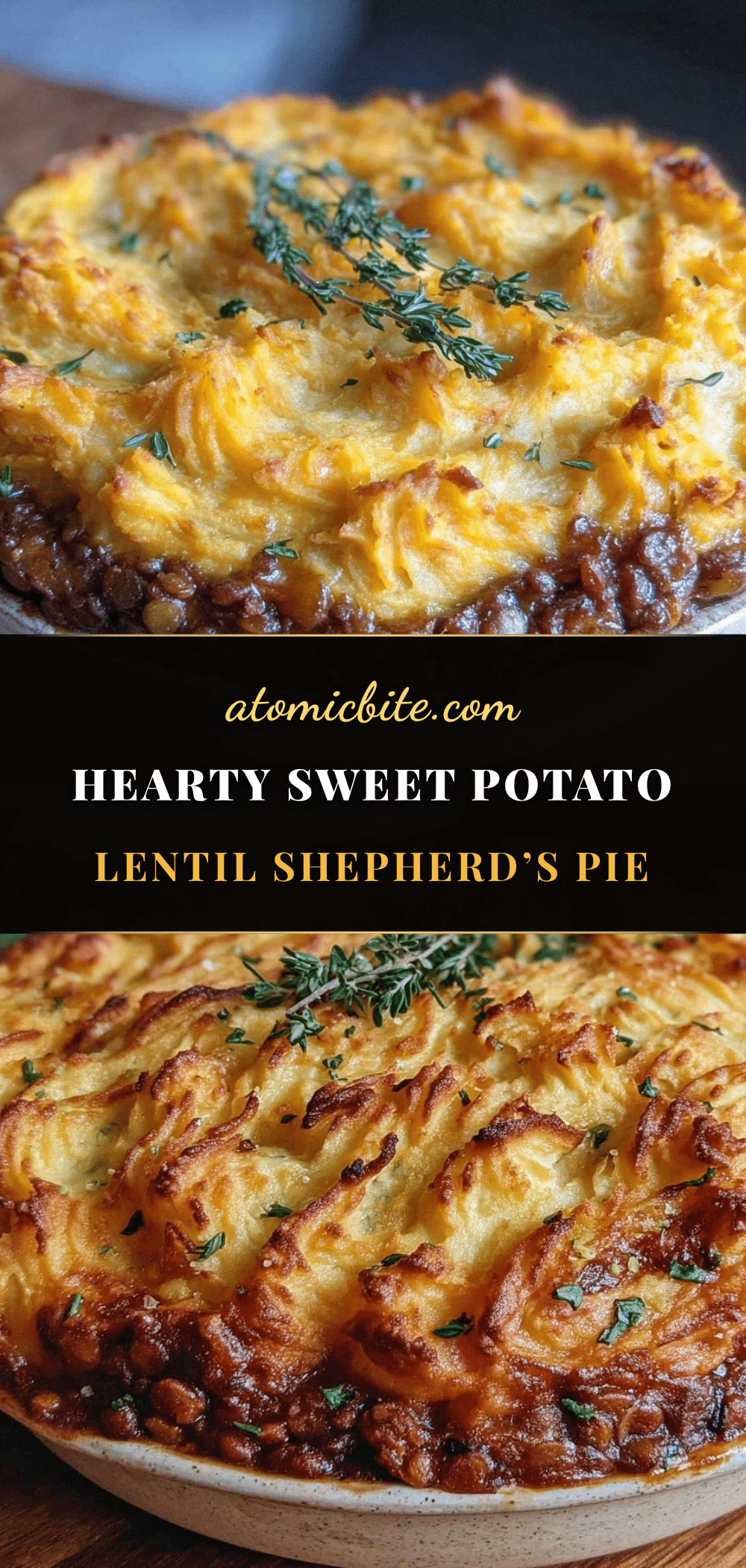 sweet potato lentil shepherd’s pie recipe