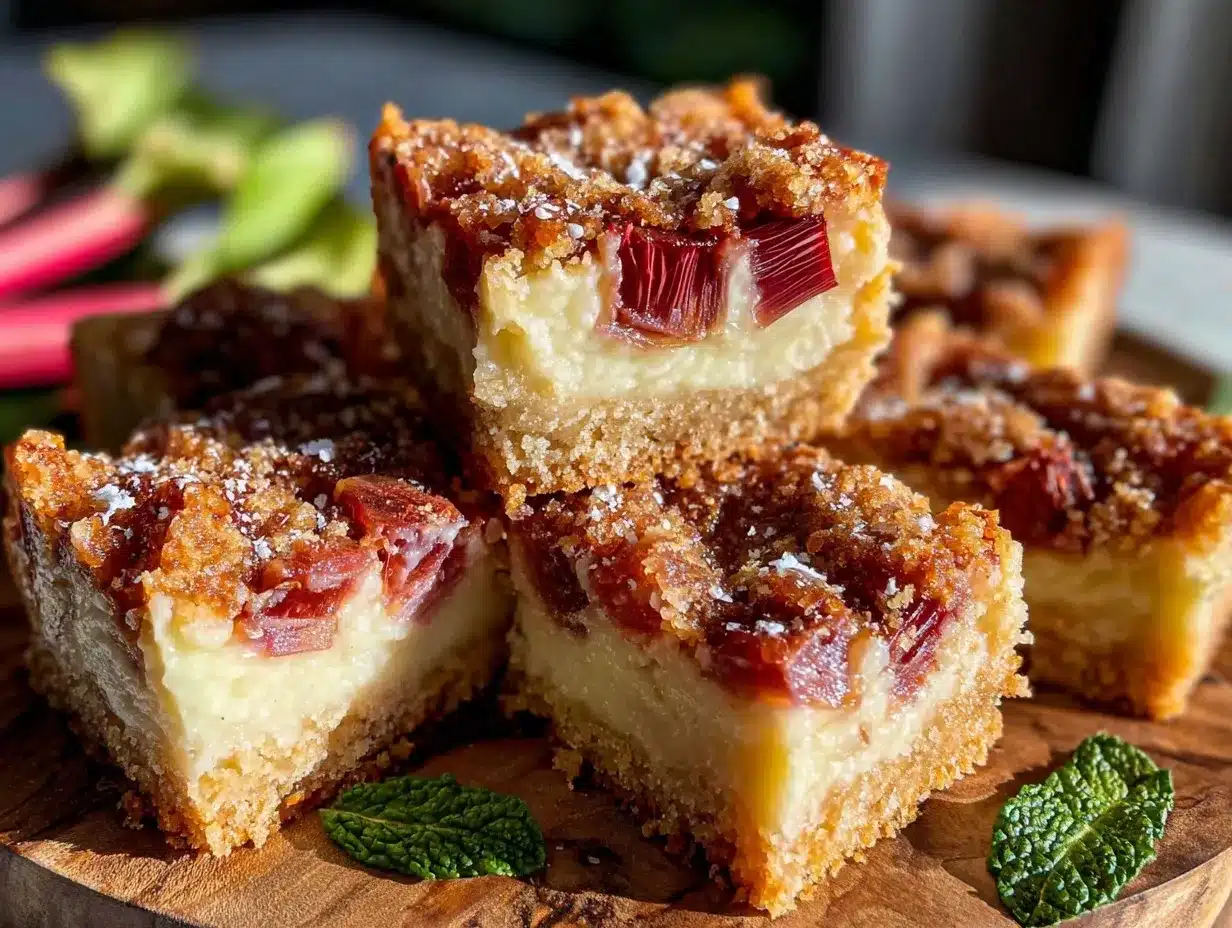 tangy rhubarb custard bars preparation steps