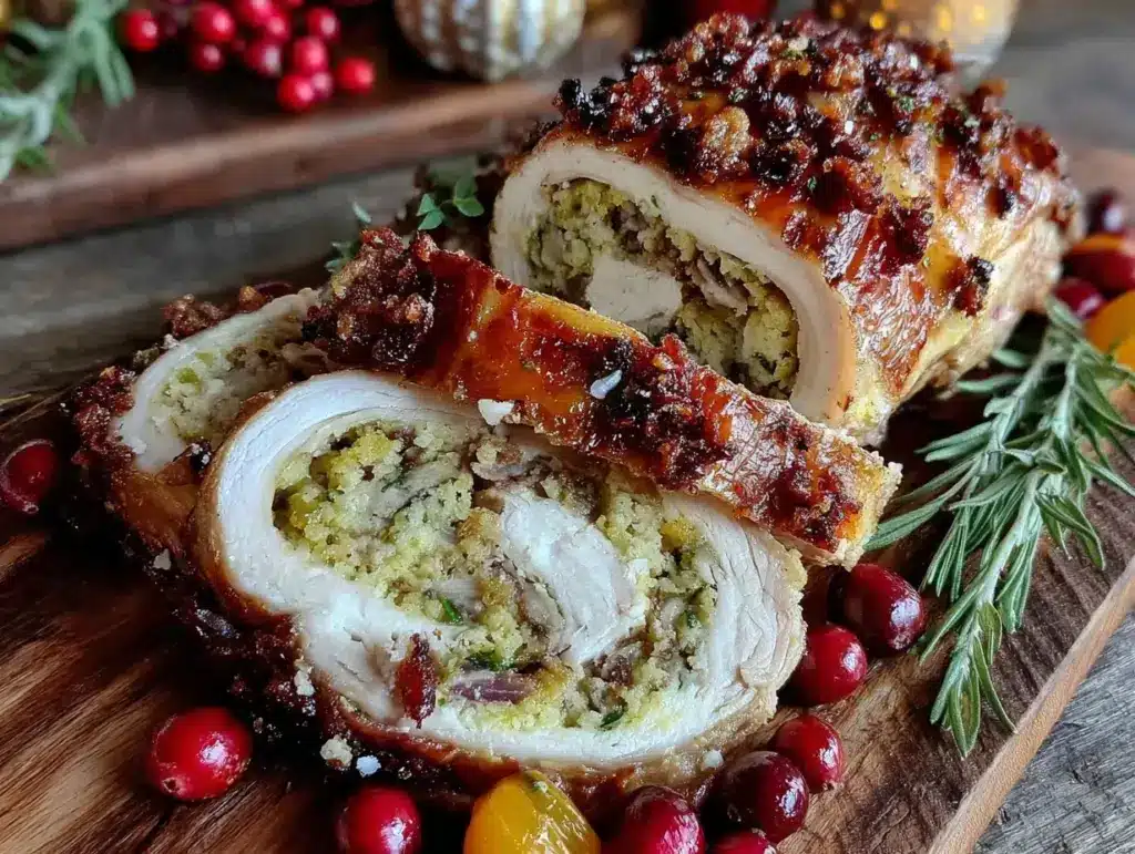 turducken roulade recipe - featured image