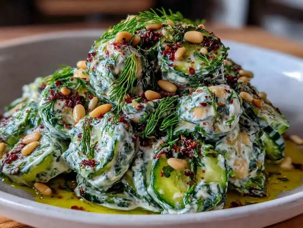 vegan tzatziki chickpea salad - featured image