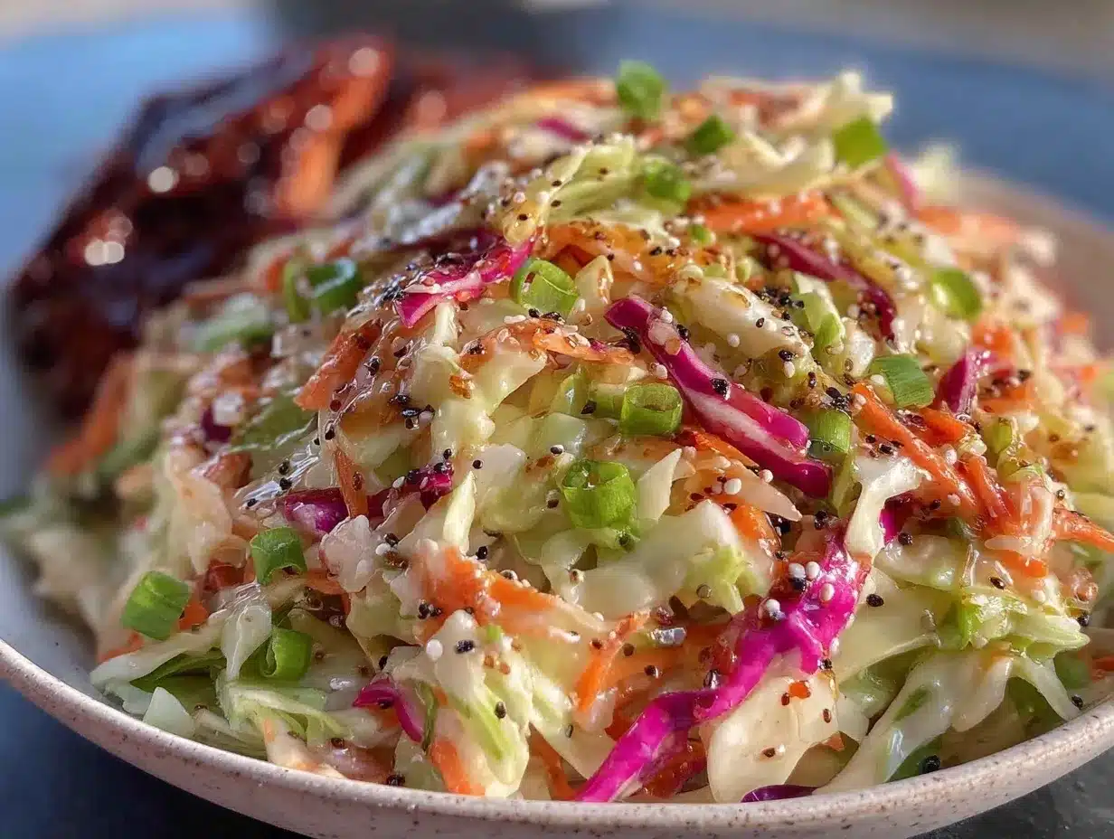vinegar-based coleslaw preparation steps