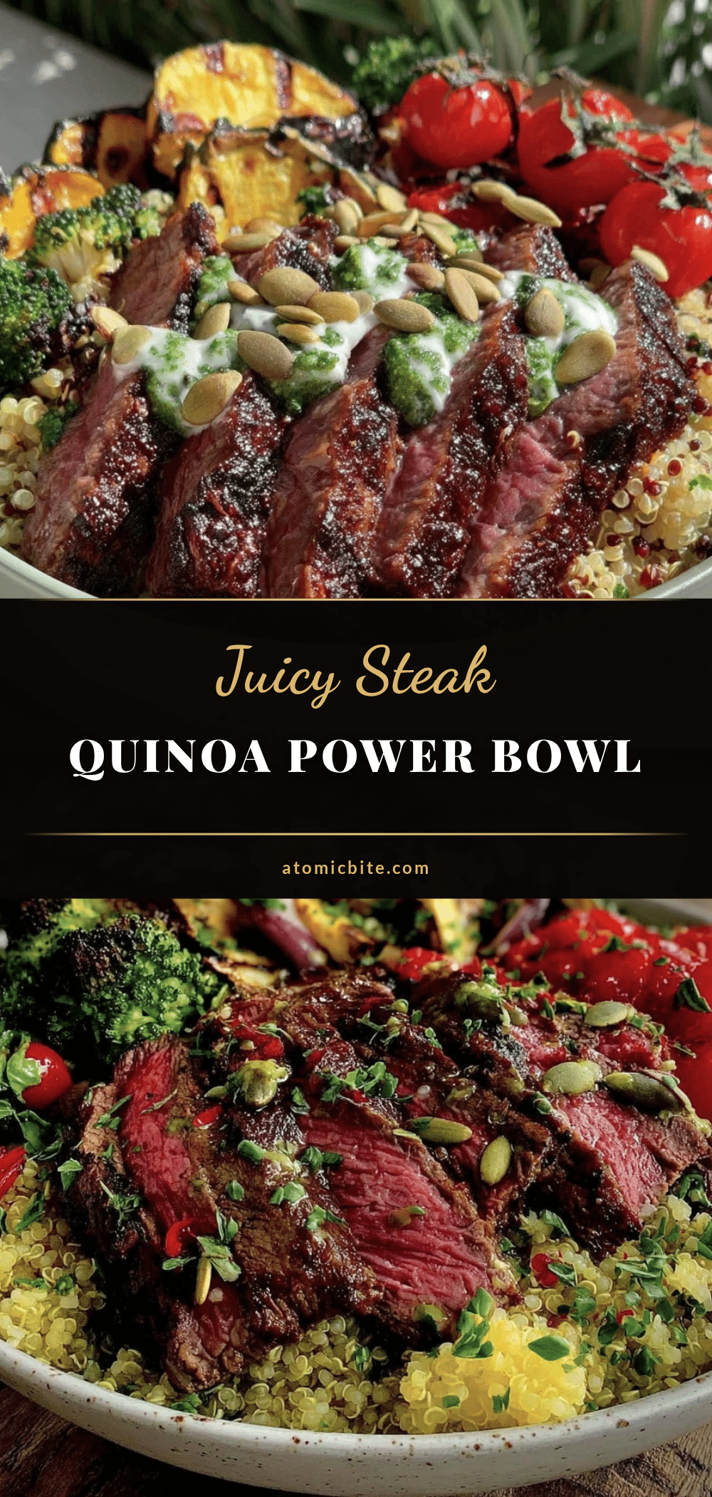 wholesome steak quinoa bowl recipe