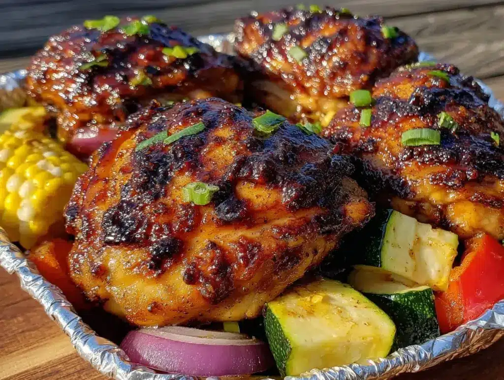BBQ chicken and veggie grill packs - featured image
