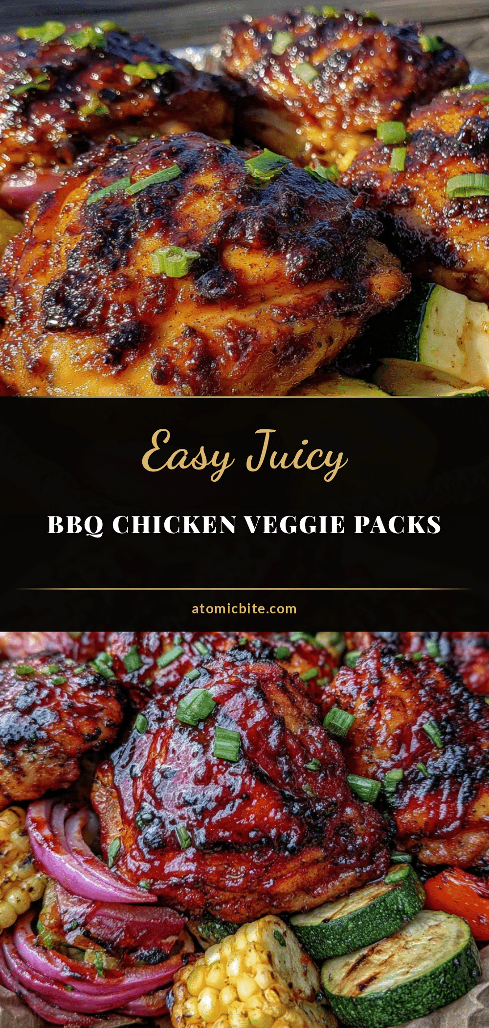 BBQ chicken and veggie grill packs recipe