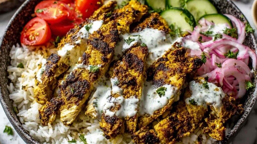 chicken shawarma bowl preparation steps