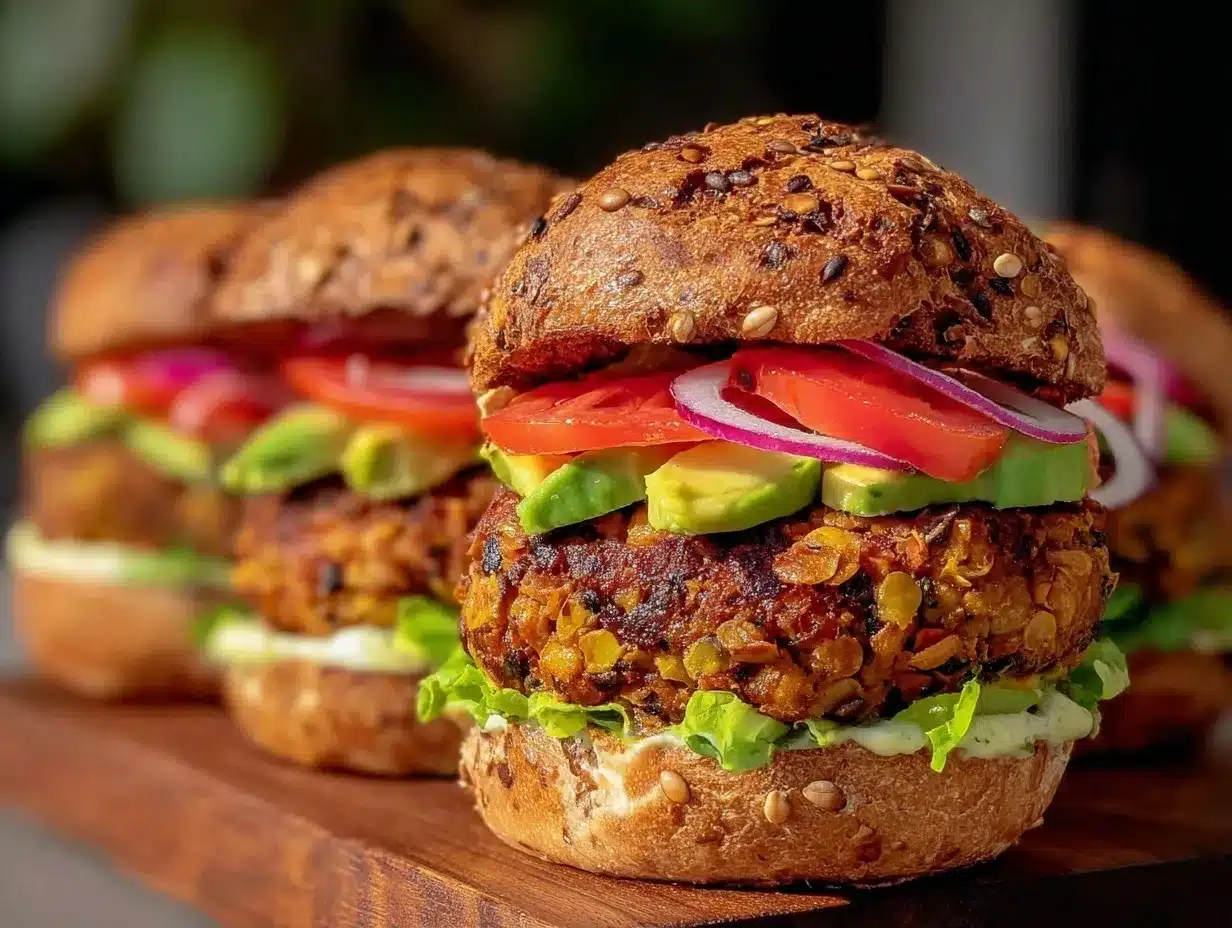classic lentil burgers preparation steps