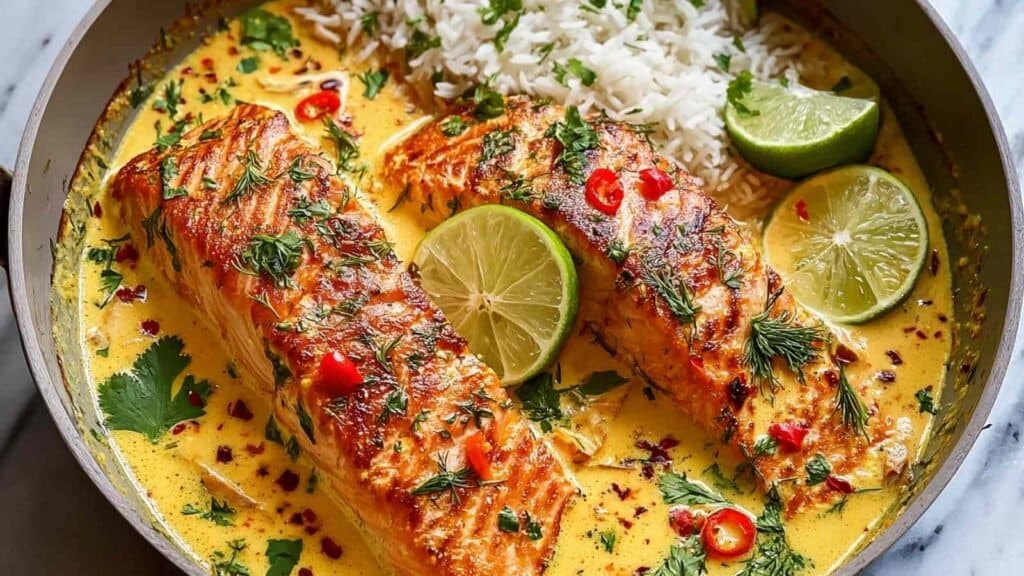 coconut curry salmon preparation steps
