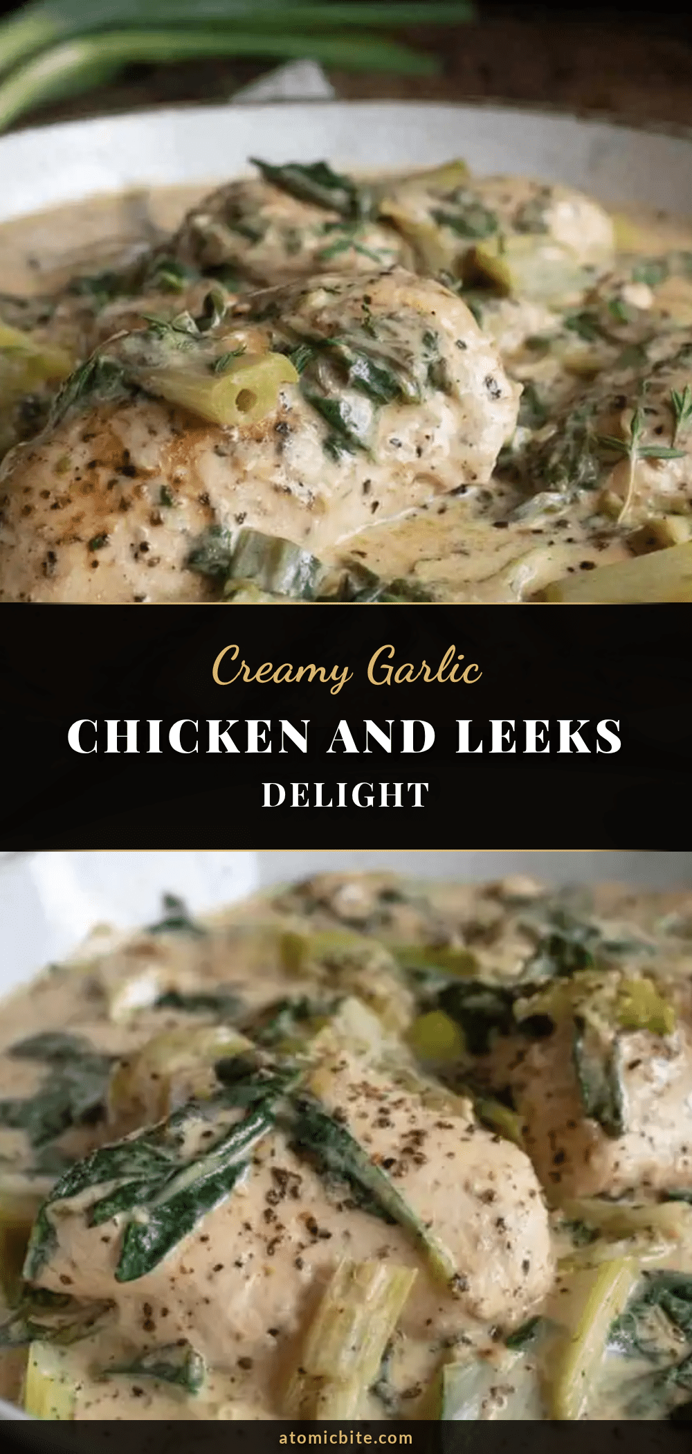creamy garlic chicken and leeks recipe
