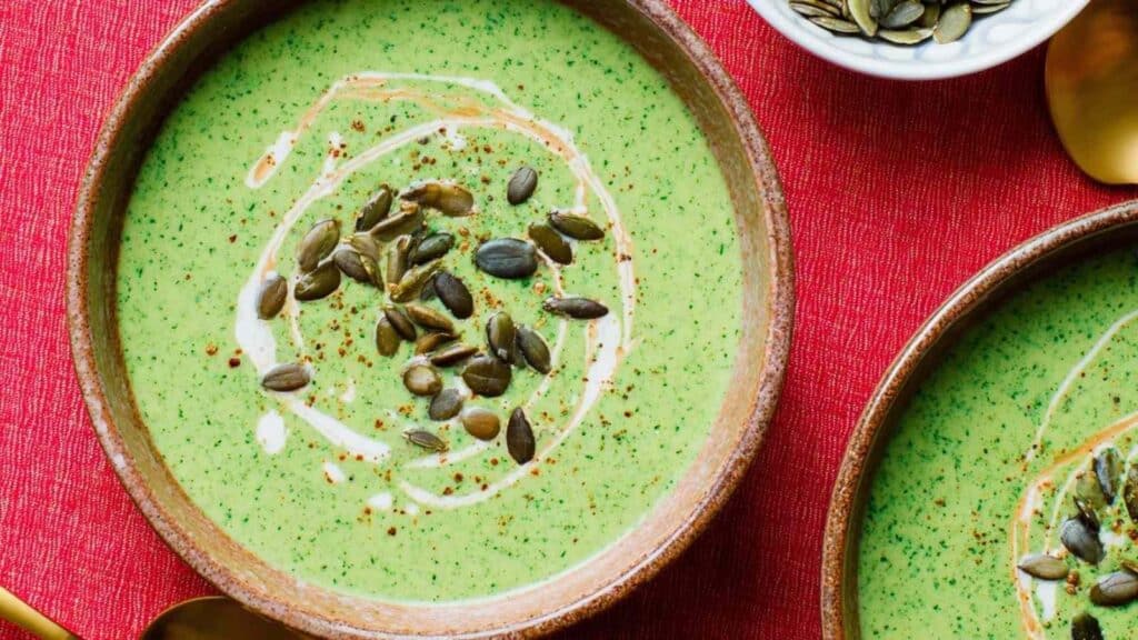 creamy high protein broccoli cheddar soup - featured image