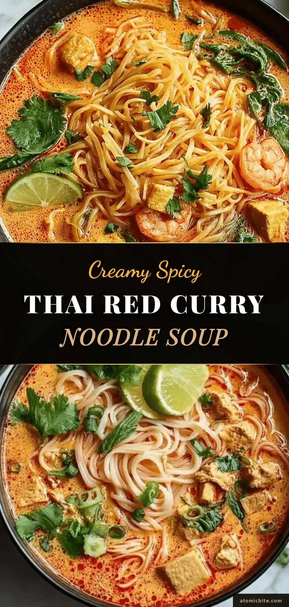 creamy thai red curry noodle soup recipe