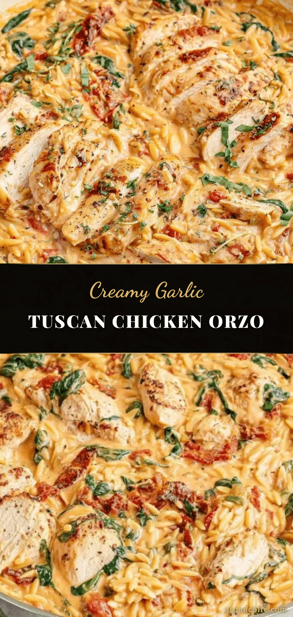 creamy tuscan chicken orzo recipe