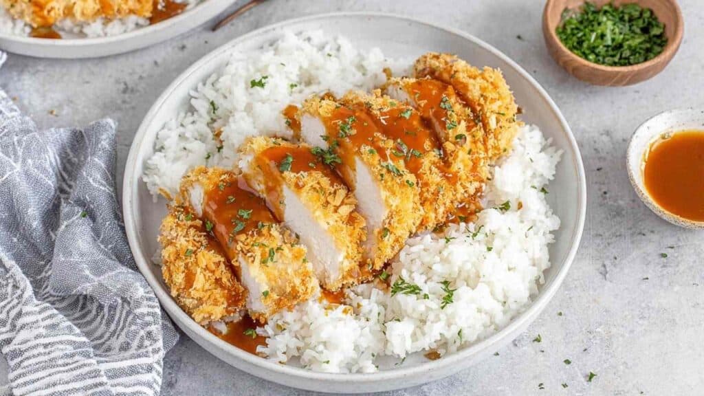 crispy air fryer chicken katsu - featured image