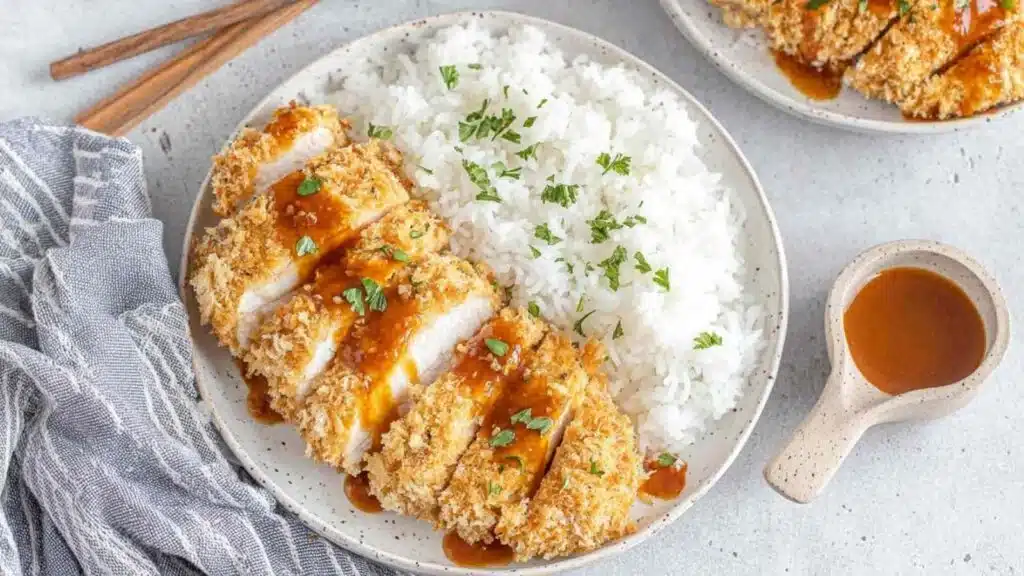 crispy air fryer chicken katsu preparation steps