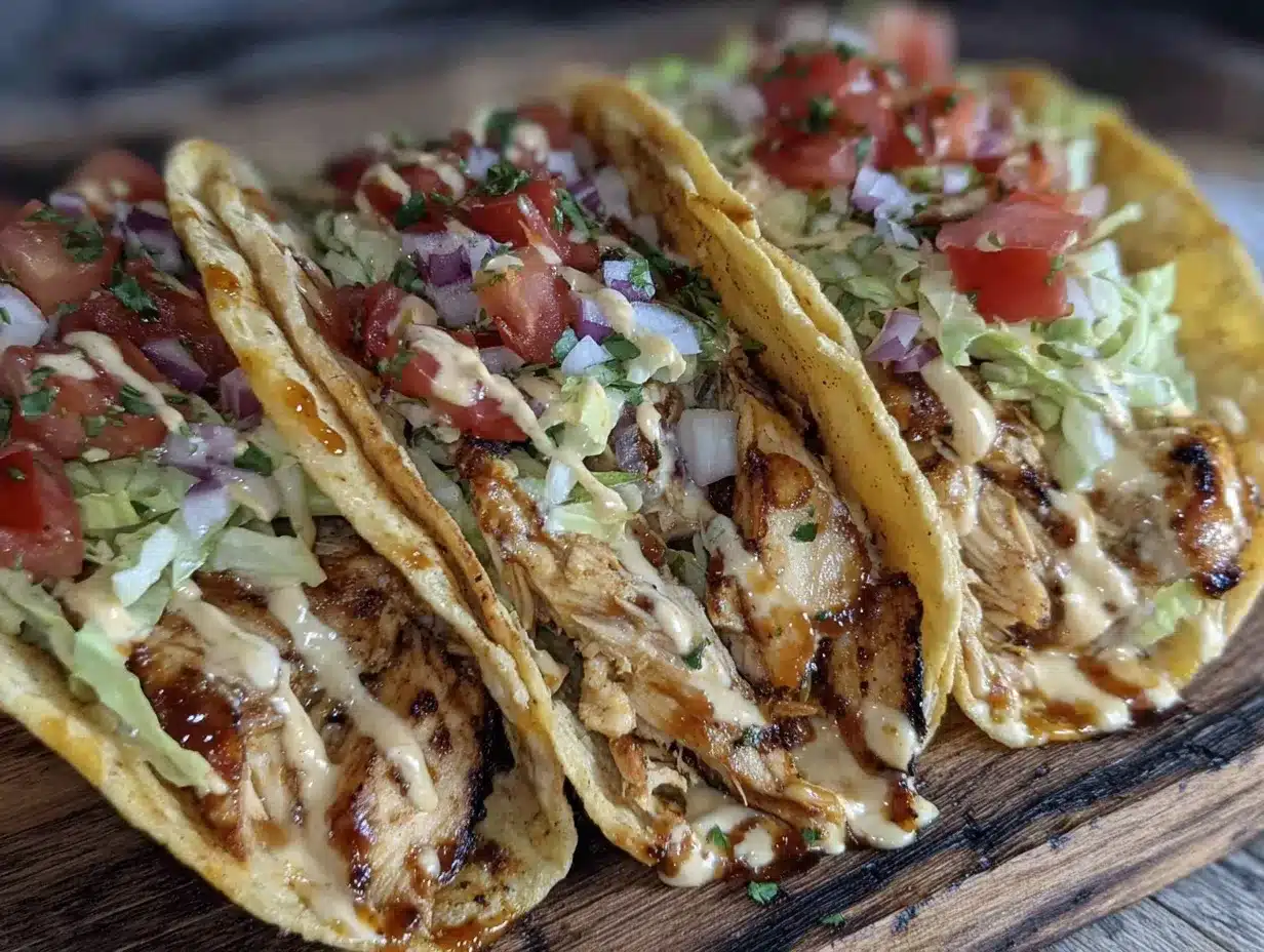crispy bbq ranch chicken tacos preparation steps