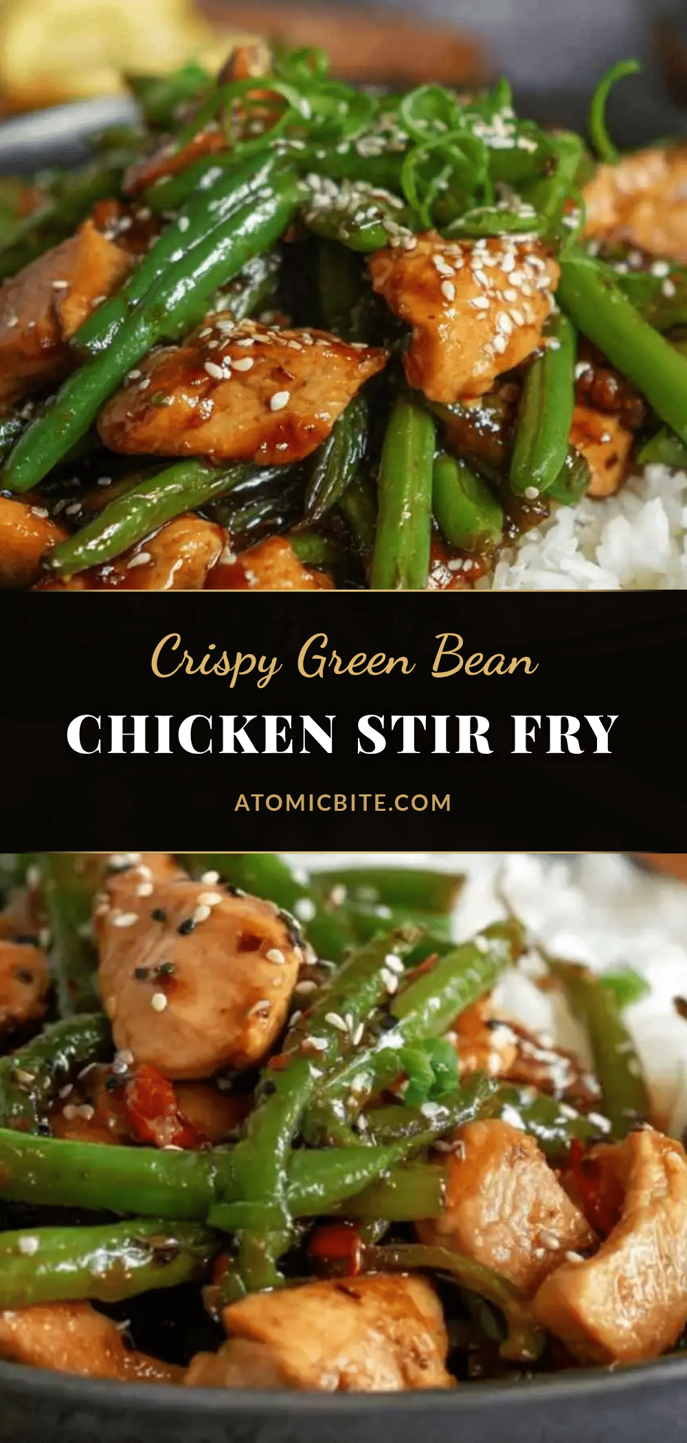 crispy green bean and chicken stir fry recipe