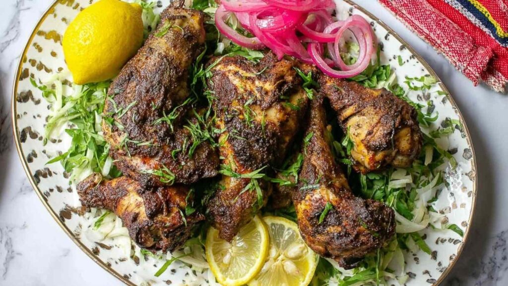 crispy high protein sumac chicken air fryer recipe - featured image