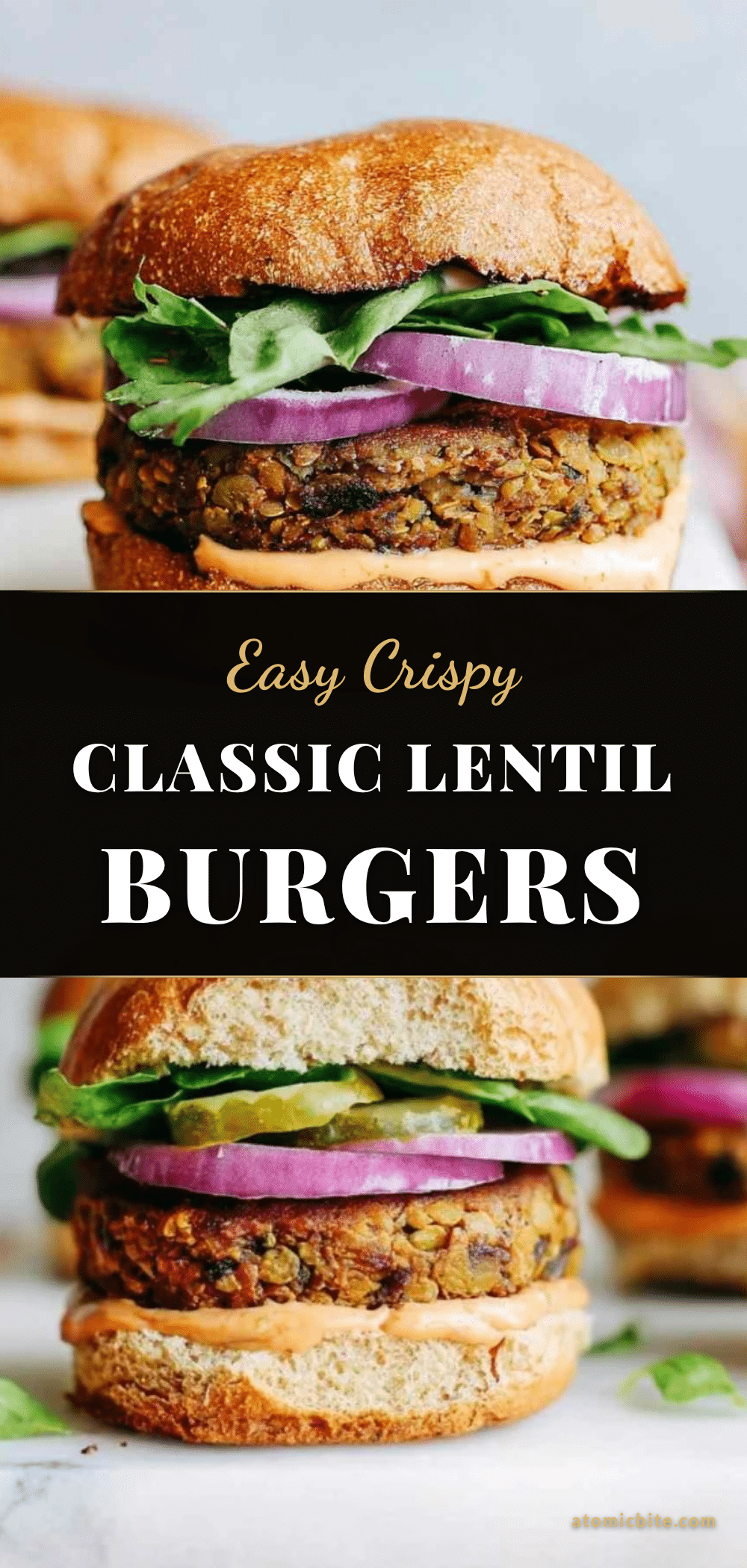crispy lentil burgers recipe