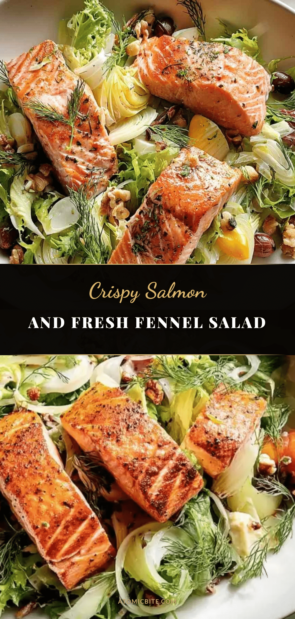 crispy salmon and fresh fennel salad recipe