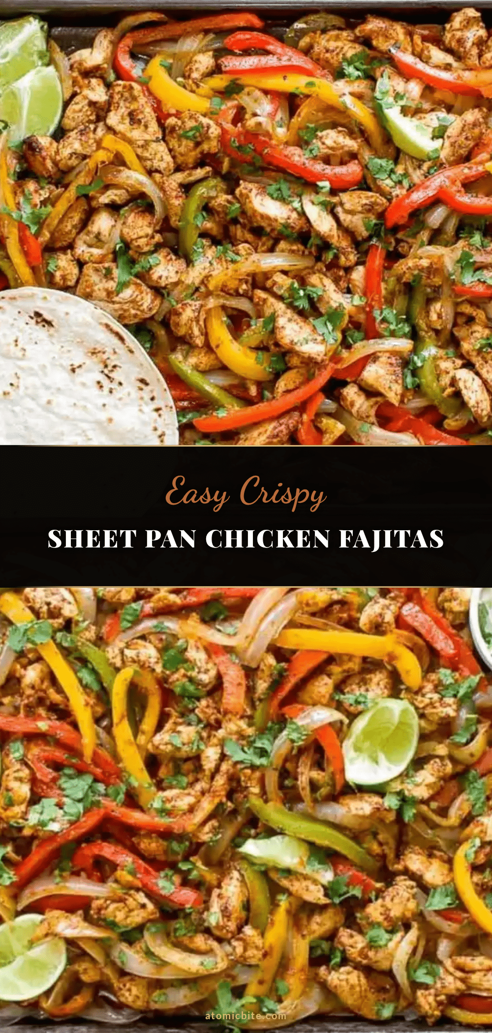 crispy sheet pan chicken fajitas recipe
