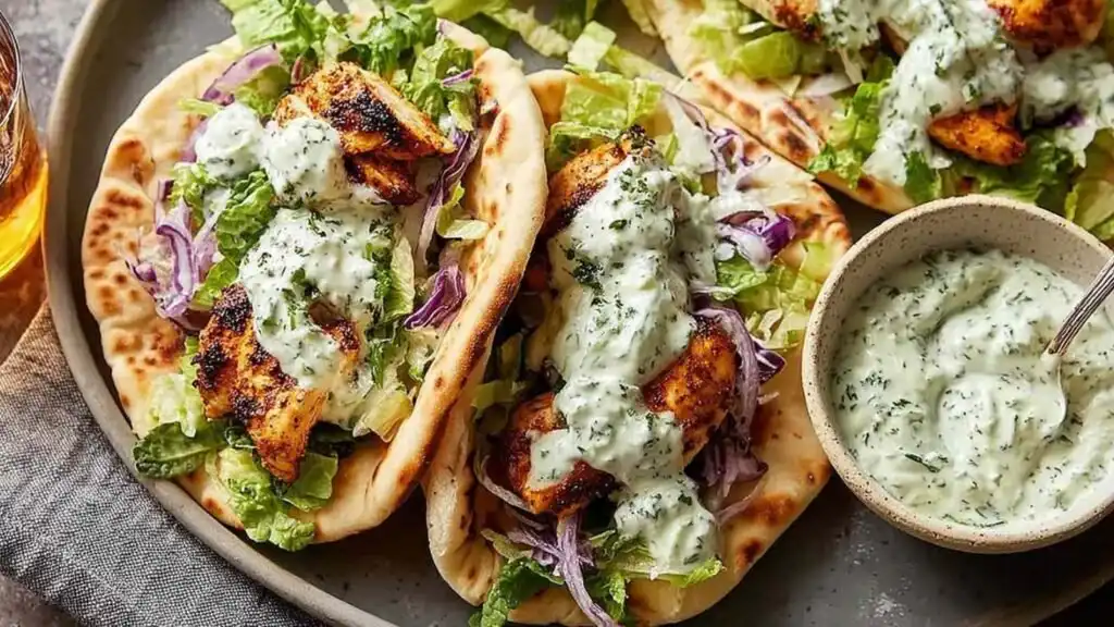 crispy sheet pan chicken pitas preparation steps