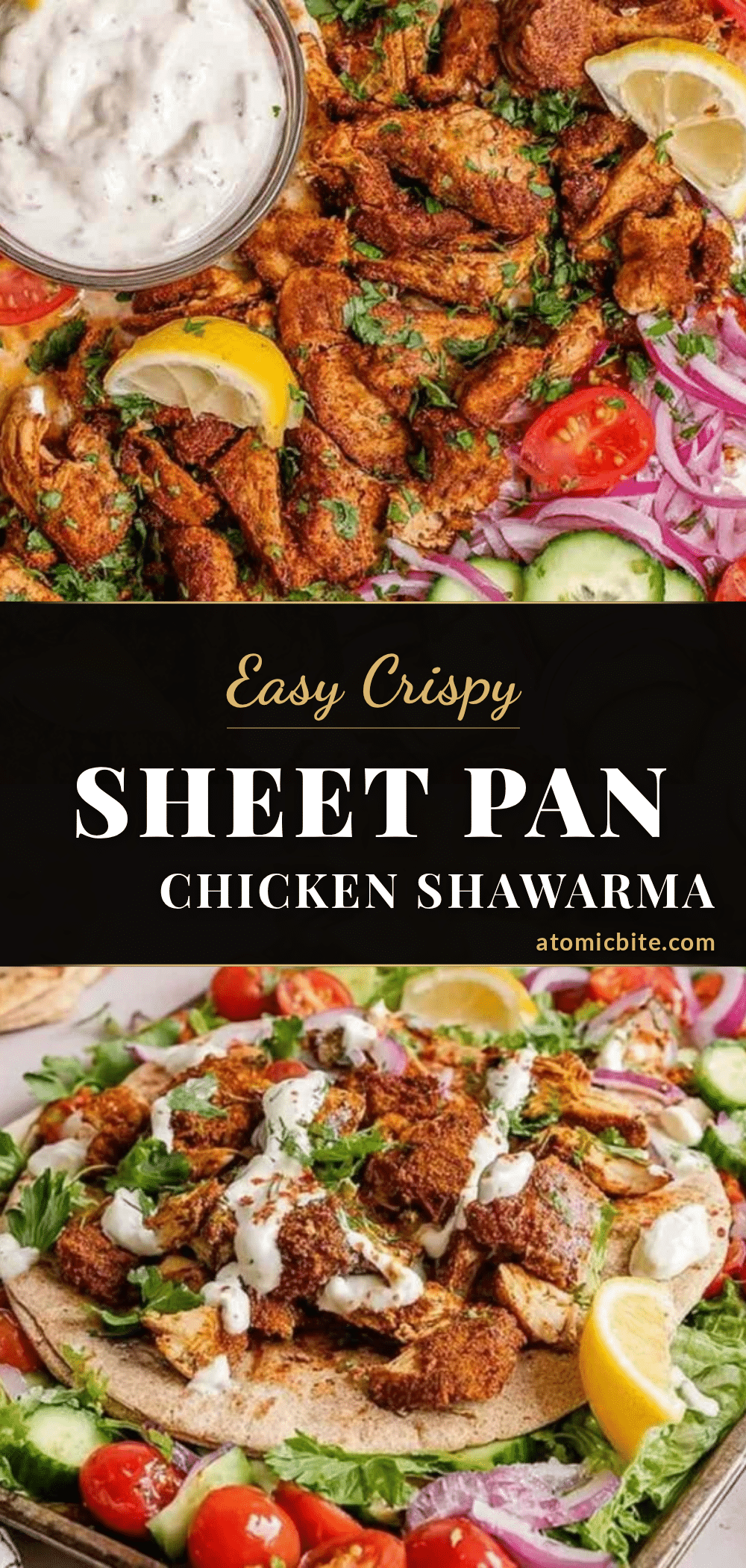 crispy sheet pan chicken shawarma recipe