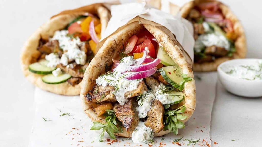 crispy vegan gyros recipe - featured image