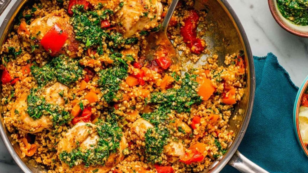 easy flavor-packed chicken with bulgur - featured image