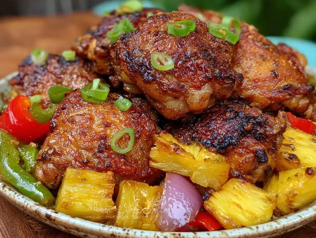 easy hawaiian chicken sheet pan recipe preparation steps