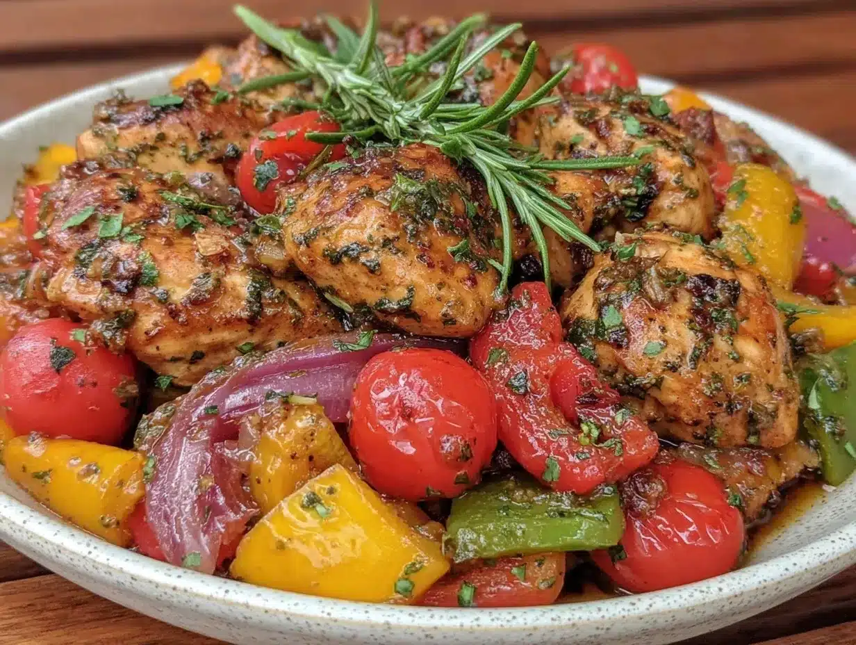 Easy Zesty Mediterranean Chicken Stir Fry preparation steps