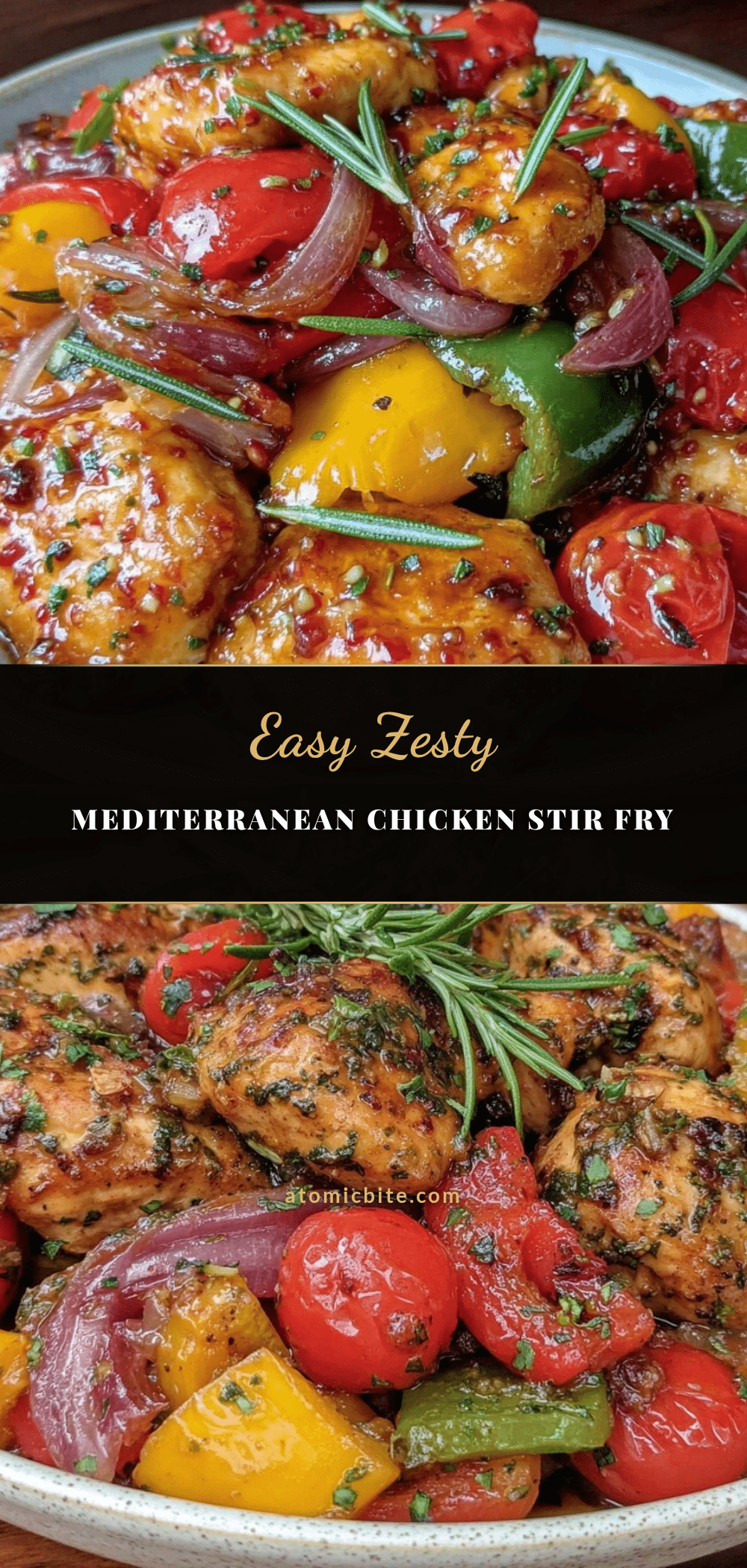 Easy Zesty Mediterranean Chicken Stir Fry recipe