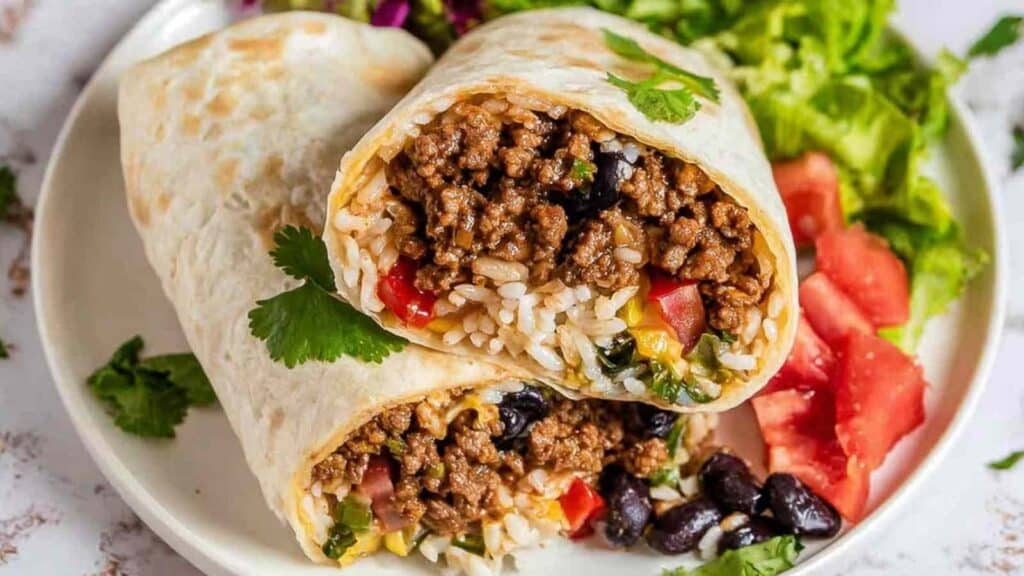 flavorful beef burrito recipe - featured image