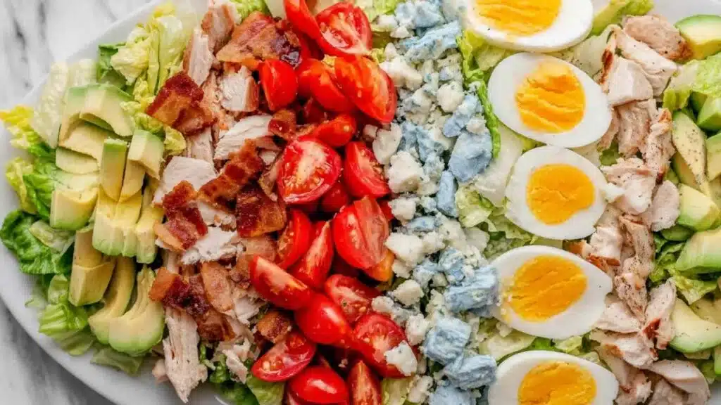 Fresh Classic Cobb Salad Bowl preparation steps