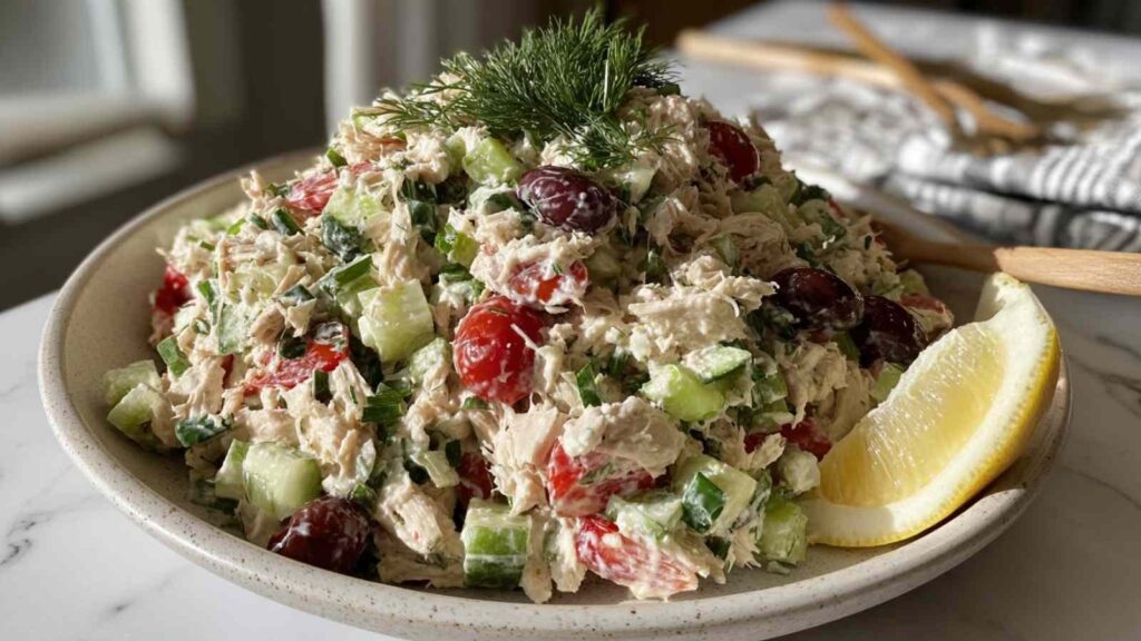 Fresh Greek Tzatziki Chicken Salad - featured image