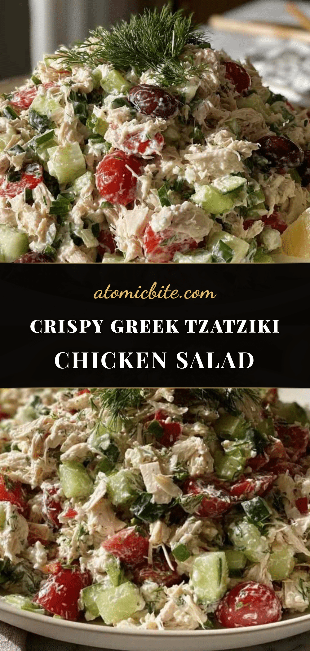 Fresh Greek Tzatziki Chicken Salad recipe