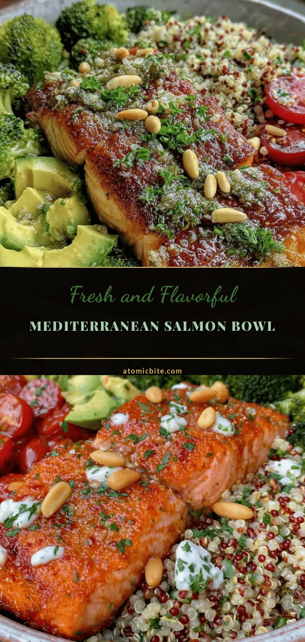 fresh mediterranean salmon bowl recipe