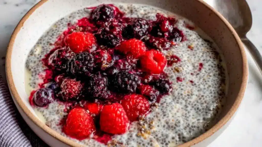 fresh overnight oats with mixed berries preparation steps