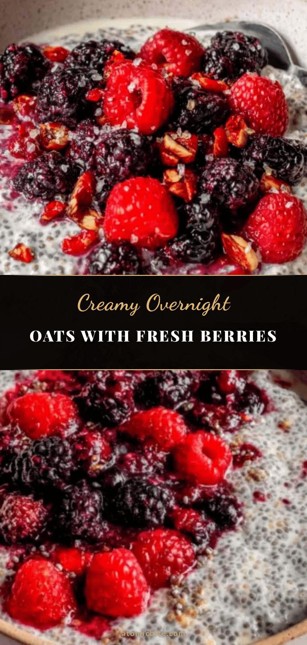 fresh overnight oats with mixed berries recipe