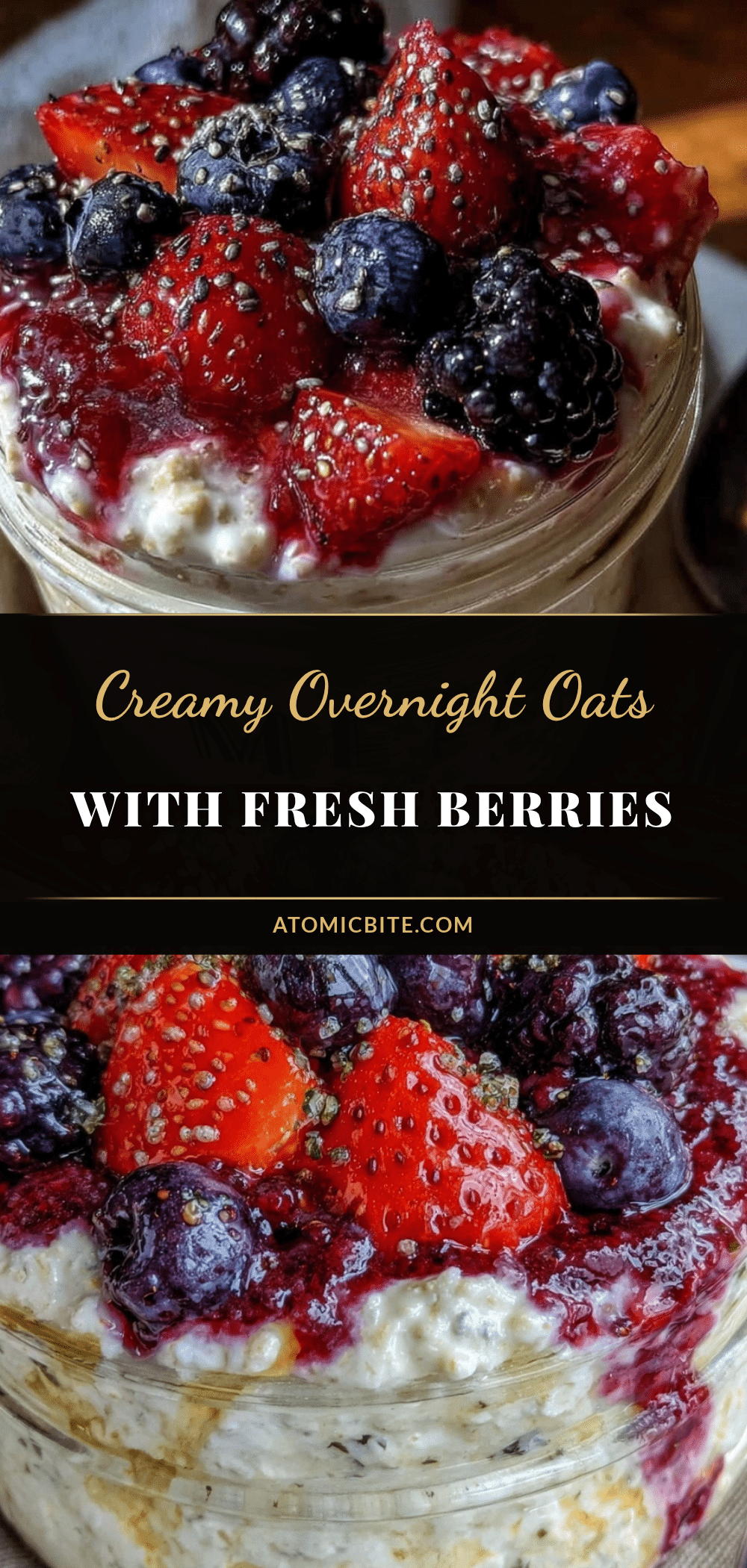 fresh overnight oats with mixed berries recipe