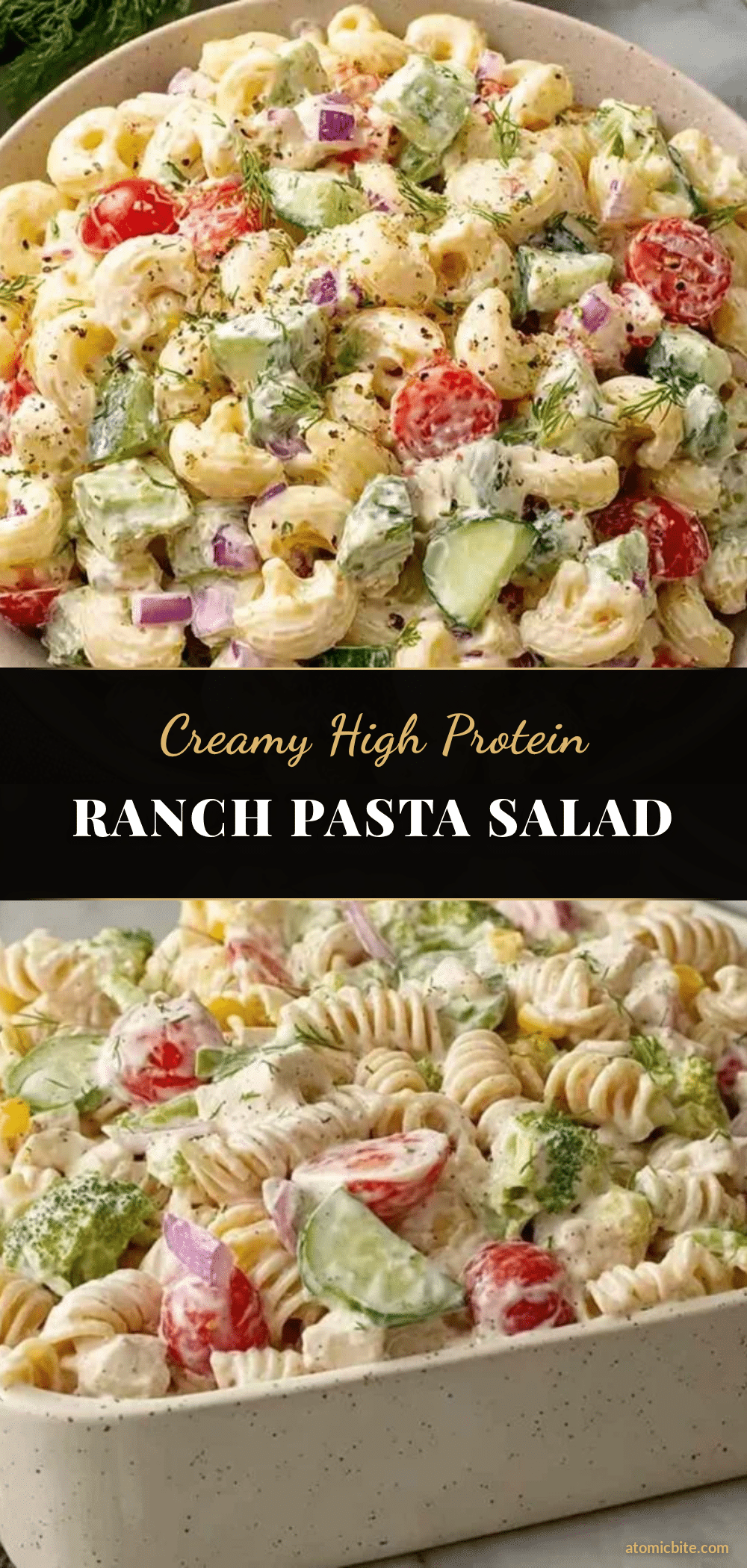 high protein ranch pasta salad recipe
