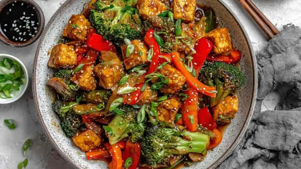 high protein tempeh stir-fry preparation steps